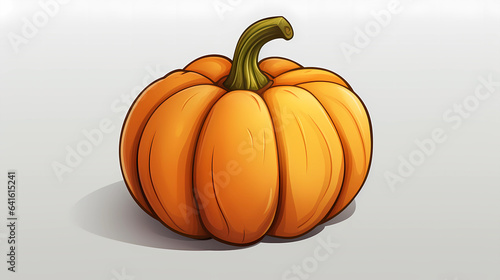 hand drawn cartoon pumpkin illustration