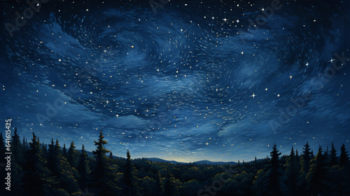 Starry night sky fully with the stars only sky