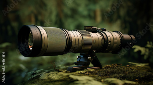 Generative telephoto camera lens in nature