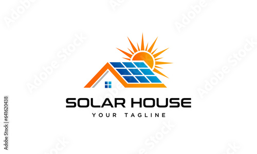 Vector of sun solar energy logo icon vector template