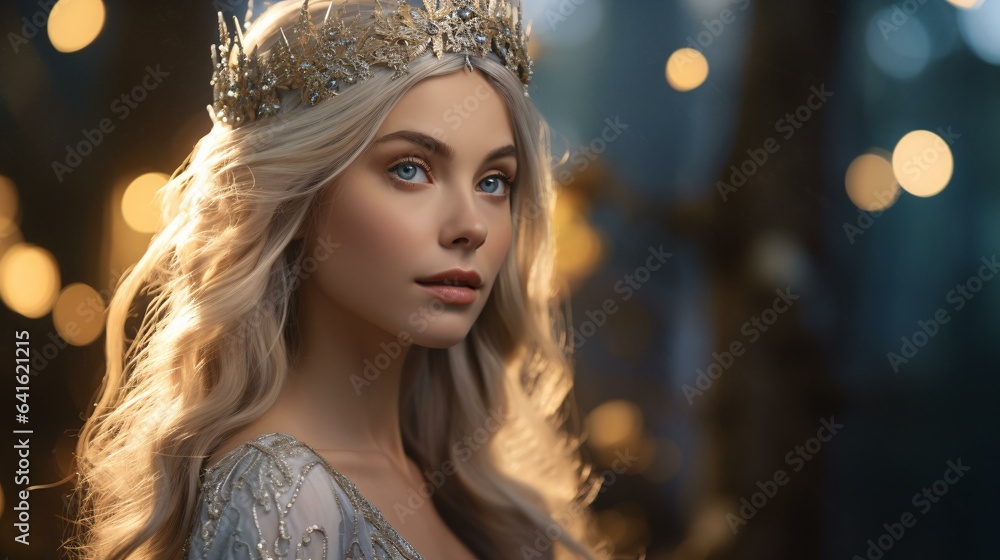 A Barbie doll wearing a tiara in a close-up shot A Barbie doll wearing a tiara in a close-up shot