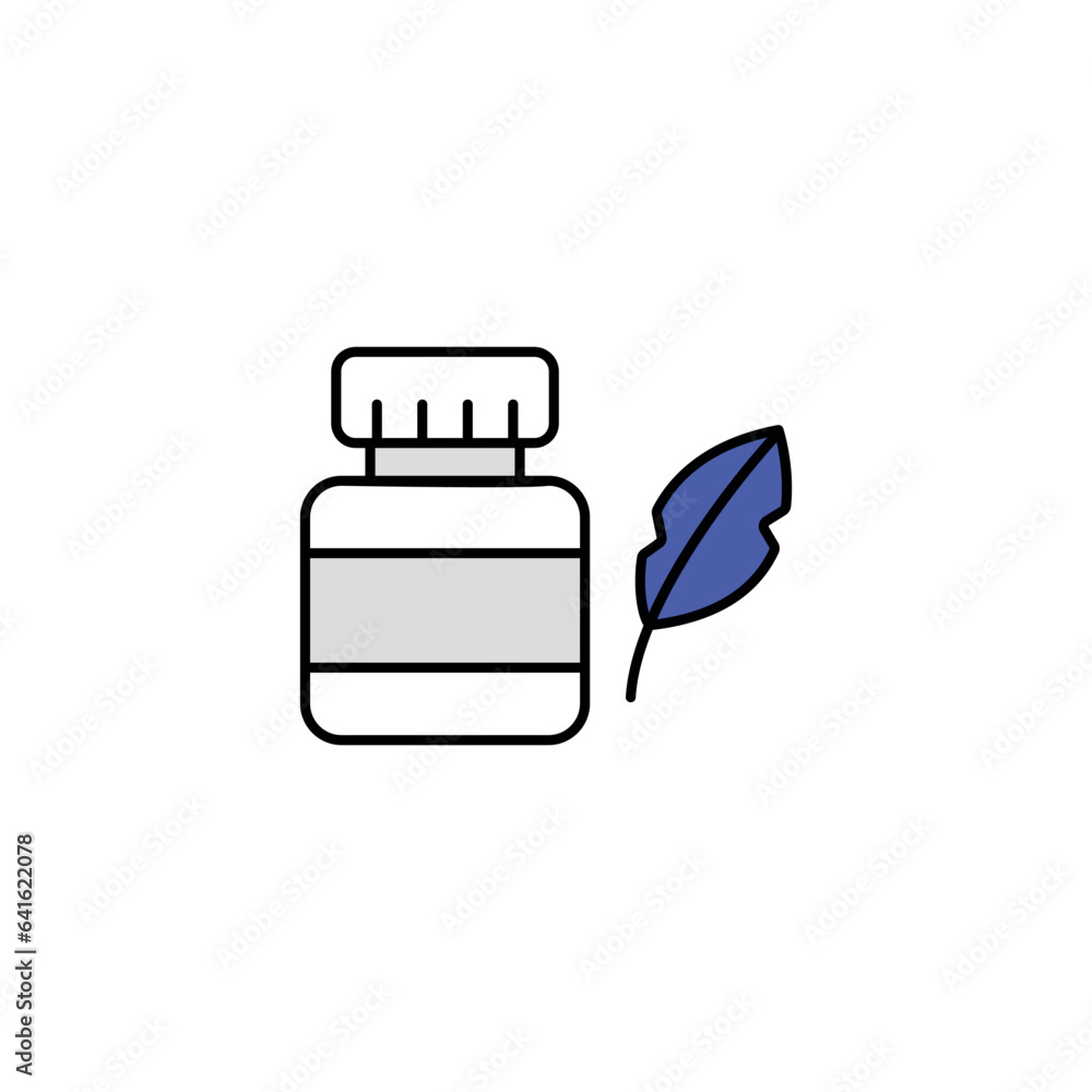 Ink icon design with white background stock illustration Ink icon design with white background stock illustration