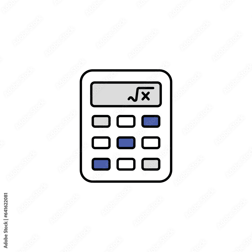 Calculator icon design with white background stock illustration Calculator icon design with white background stock illustration