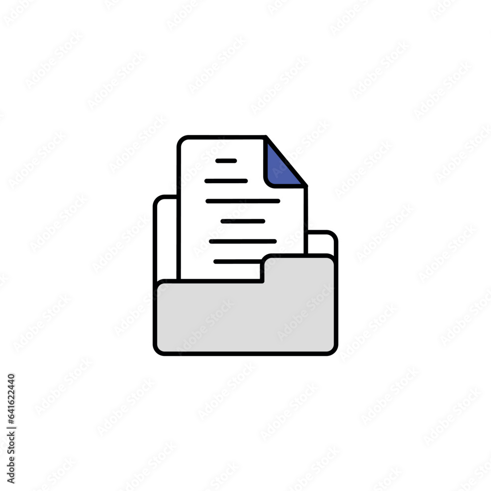 Folder icon design with white background stock illustration Folder icon design with white background stock illustration