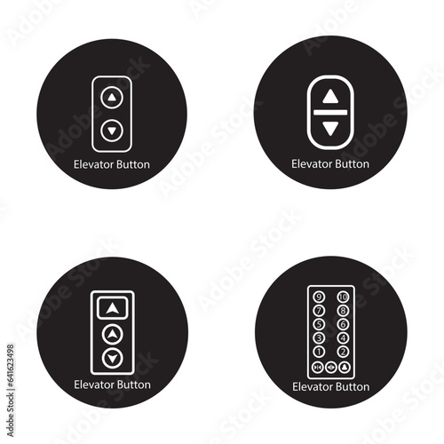 elevator button icon vector