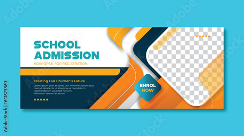 banner template school admission 
