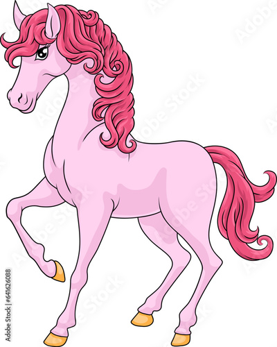 A horse cartoon cute animal character mascot illustration