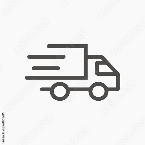 Fast shipping delivery truck icon. Delivery truck icon. Cargo symbol