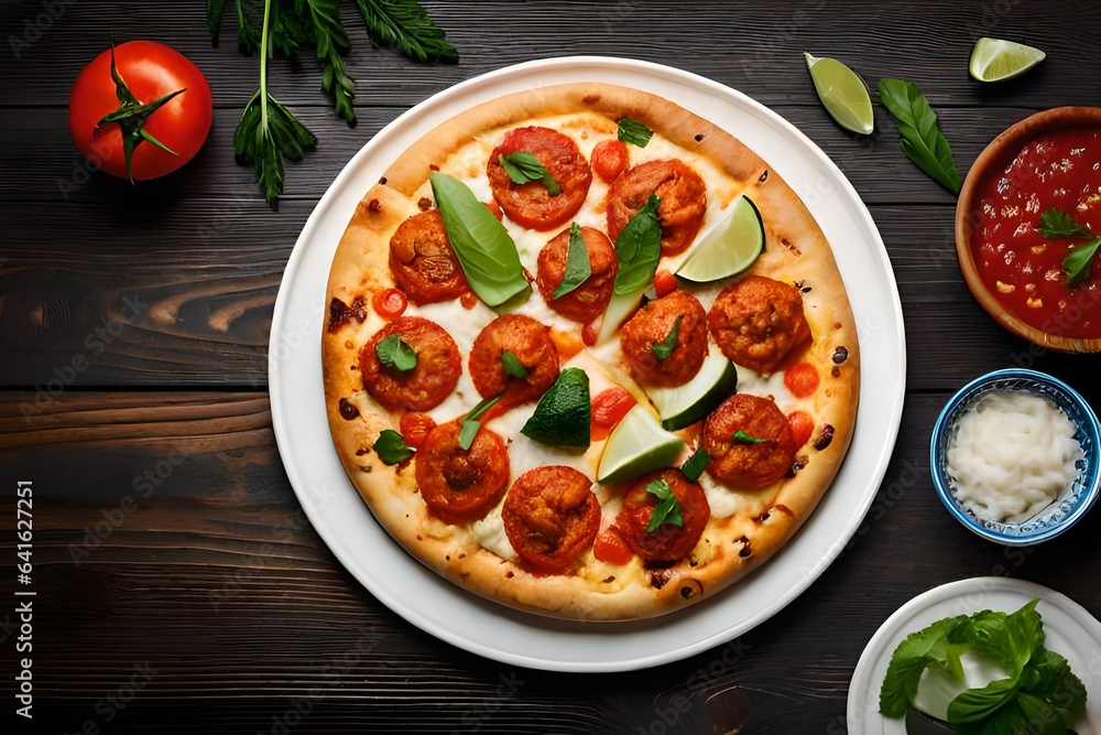 BAR-B-Q Pizza- Generated AI BAR-B-Q Pizza- Generated AI