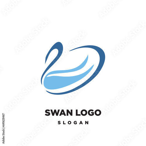 Swan icon logo vector template