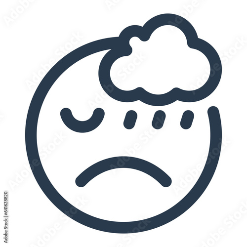 Loneliness emotion icon