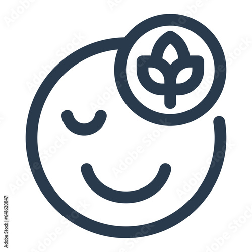 Relaxing wellbeing icon