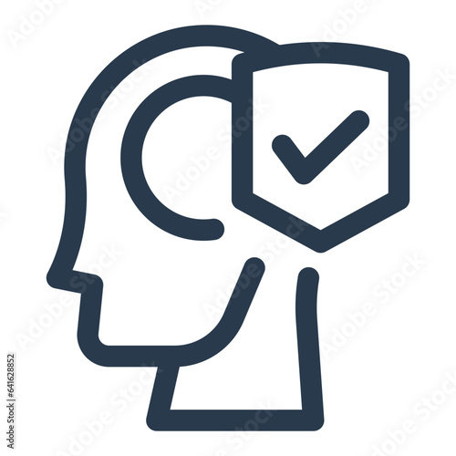Canvas Print Secure mind icon