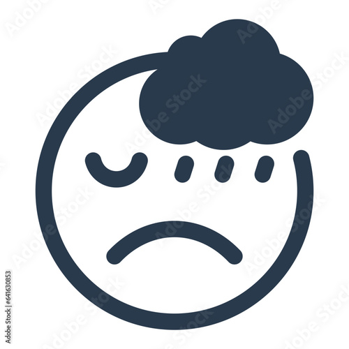 Loneliness emotion icon