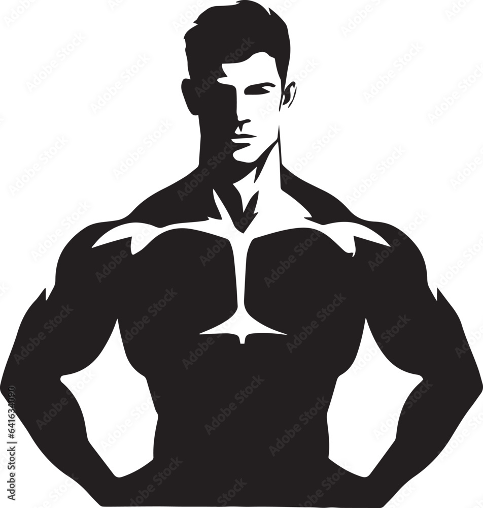 Fitness club and gym man logo, Strong man icon, Silhouette of a sports man, Vector illustration, SVG Fitness club and gym man logo, Strong man icon, Silhouette of a sports man, Vector illustration, SVG