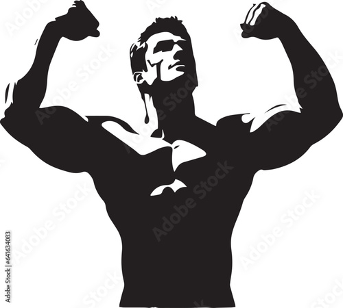 Fitness club and gym man logo, Strong man icon, Silhouette of a sports man, Vector illustration, SVG
