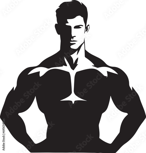 Fitness club and gym man logo, Strong man icon, Silhouette of a sports man, Vector illustration, SVG