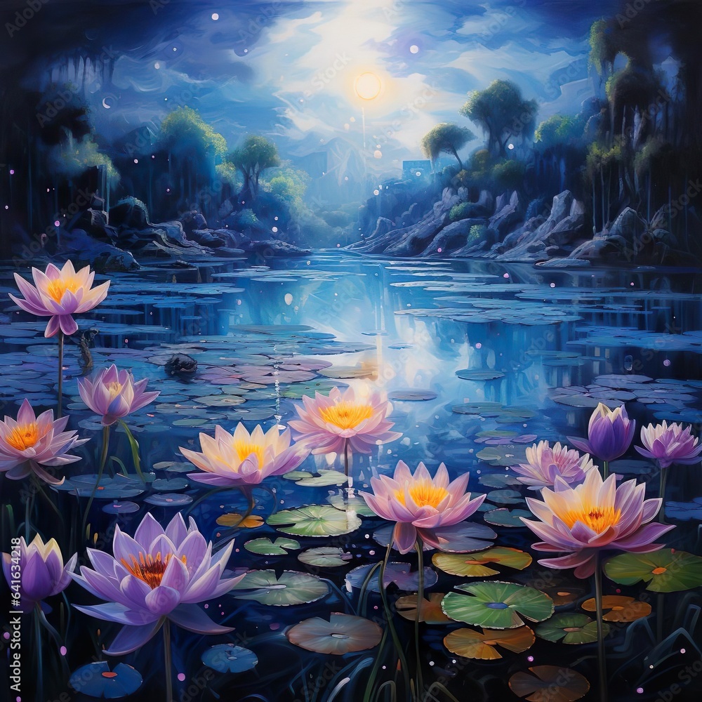 water lily in the pond, lotus