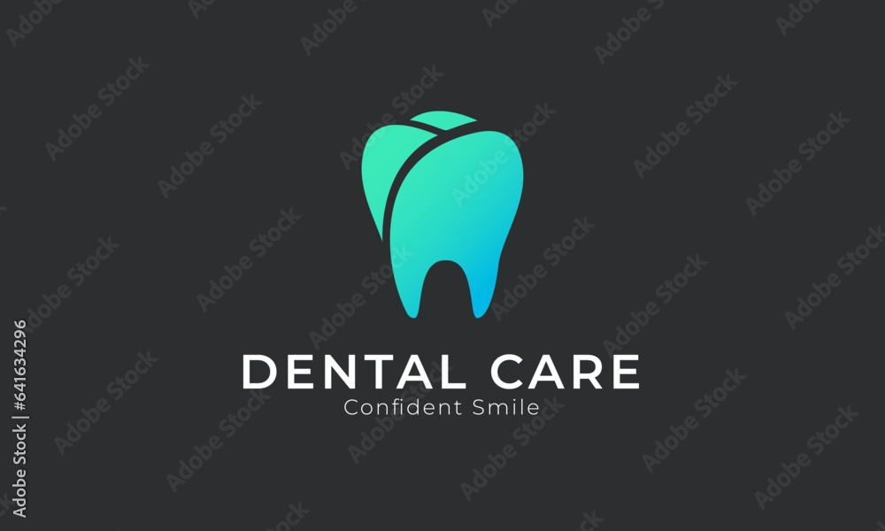 Dental care logo design vector