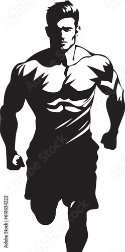 Fitness club and gym man logo, Strong man icon, Silhouette of a sports man, Vector illustration, SVG © Dmytro