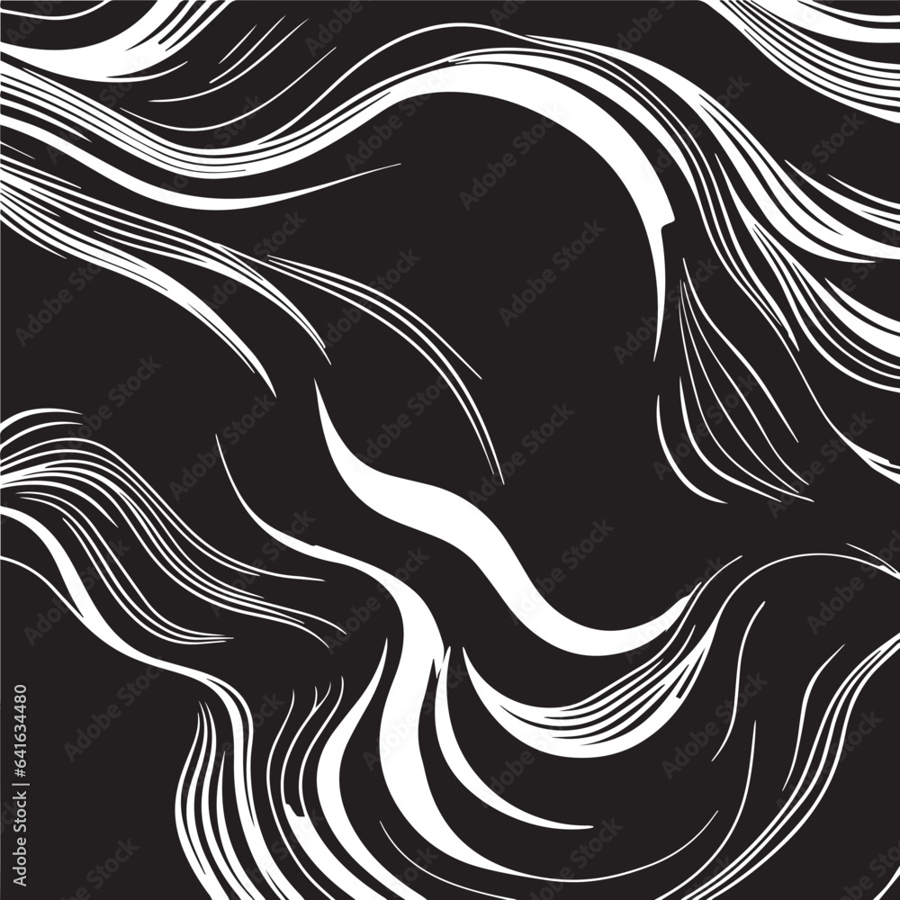 Obraz premium Abstract Floral texture, black and white abstract fire texture, Vector Illustration, SVG