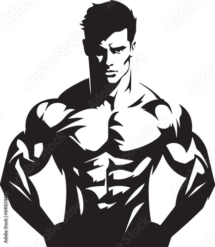 Fitness club and gym man logo, Strong man icon, Silhouette of a sports man, Vector illustration, SVG