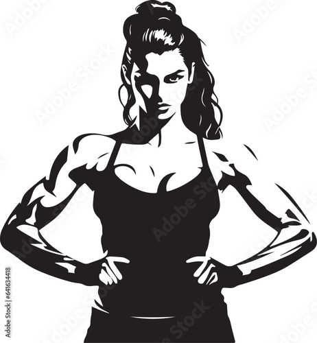 Fitness club and gym woman logo, Fitness woman, Silhouette of a sports woman, Vector illustration, SVG