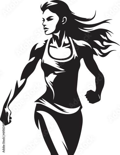 Fitness club and gym woman logo, Fitness woman, Silhouette of a sports woman, Vector illustration, SVG