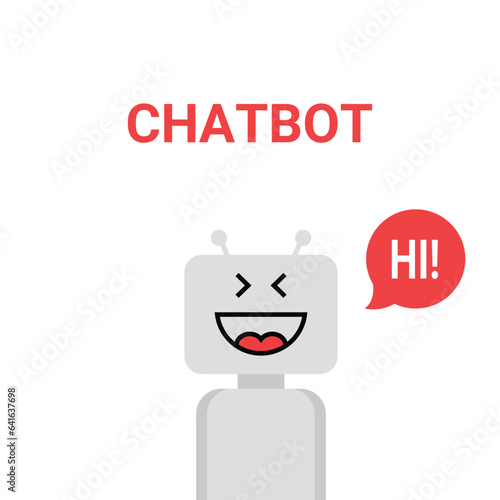 silver simple chatbot robot like assistant. concept of funny digital advisor avatar to help the customer or robotic operator like chatterbox. flat style trend logotype graphic design isolated on white