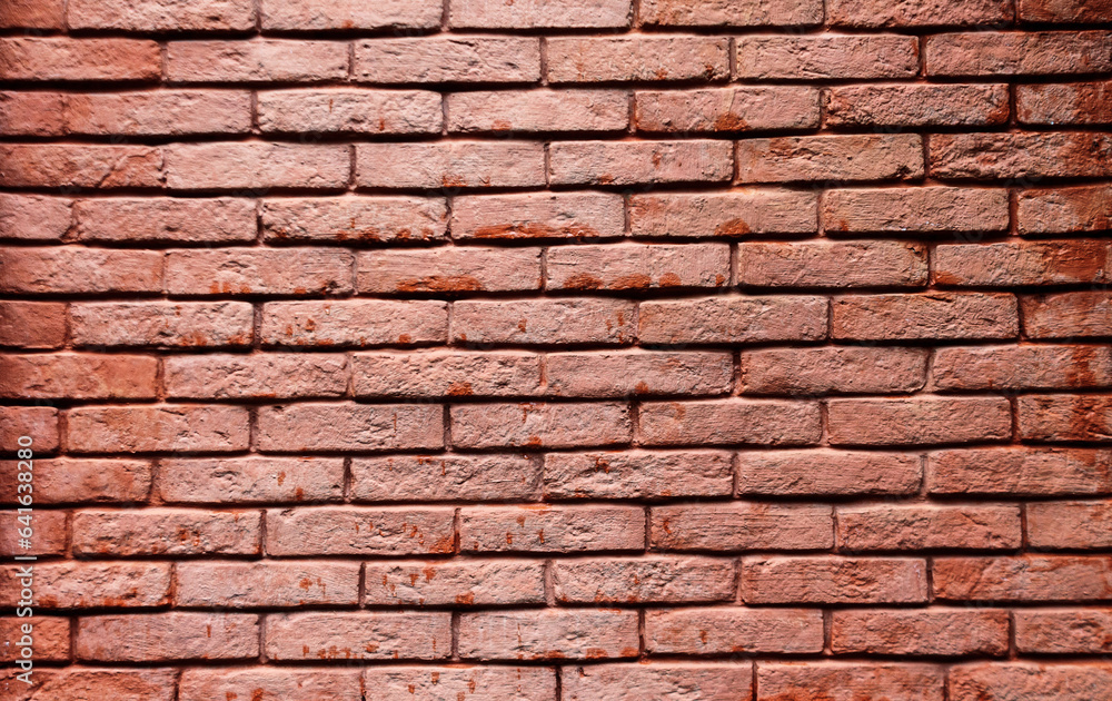 Brick red wall background