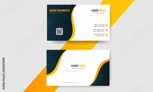 Professional visiting card , Vector illustration,  Double-sided creative business card design template, 