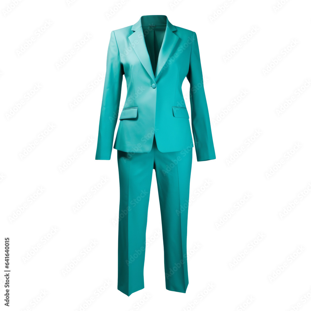 empty Turquoise female Business suit as a png file made with generative ai empty Turquoise female Business suit as a png file made with generative ai