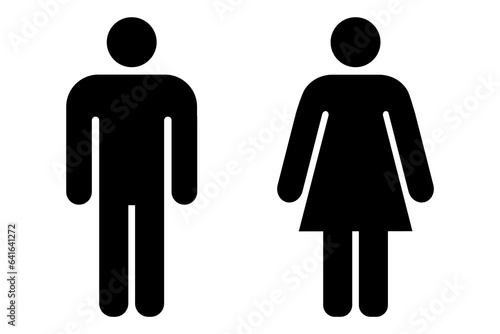 Toilet sign vector with man and woman symbol. Toilet icon vector
