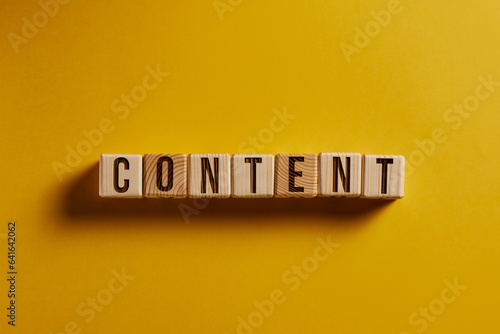 New or old content symbol. Concept words New content and Old content on wooden cubes.