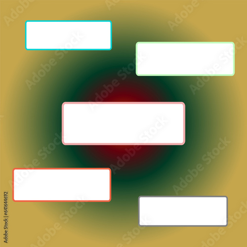 Flat style banner with place for text on signs