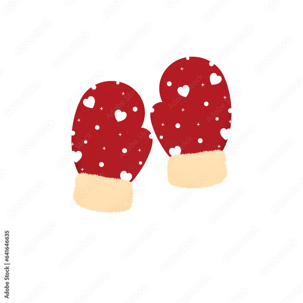 Bright red Christmas gloves are perfect for this winter. Bright red Christmas gloves are perfect for this winter.