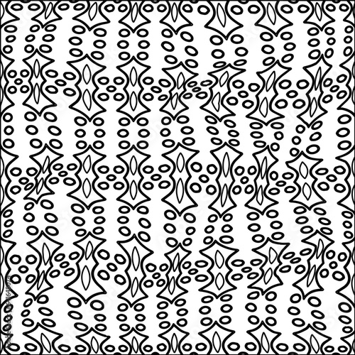  Stylish texture with figures from lines.Abstract black and white pattern for web page  textures  card  poster  fabric  textile. Monochrome graphic repeating design. 