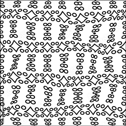  Stylish texture with figures from lines.Abstract black and white pattern for web page  textures  card  poster  fabric  textile. Monochrome graphic repeating design. 