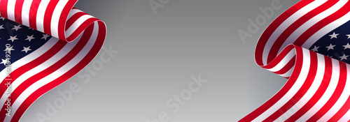 Two isolated elements, USA flag illustration, national symbol of America