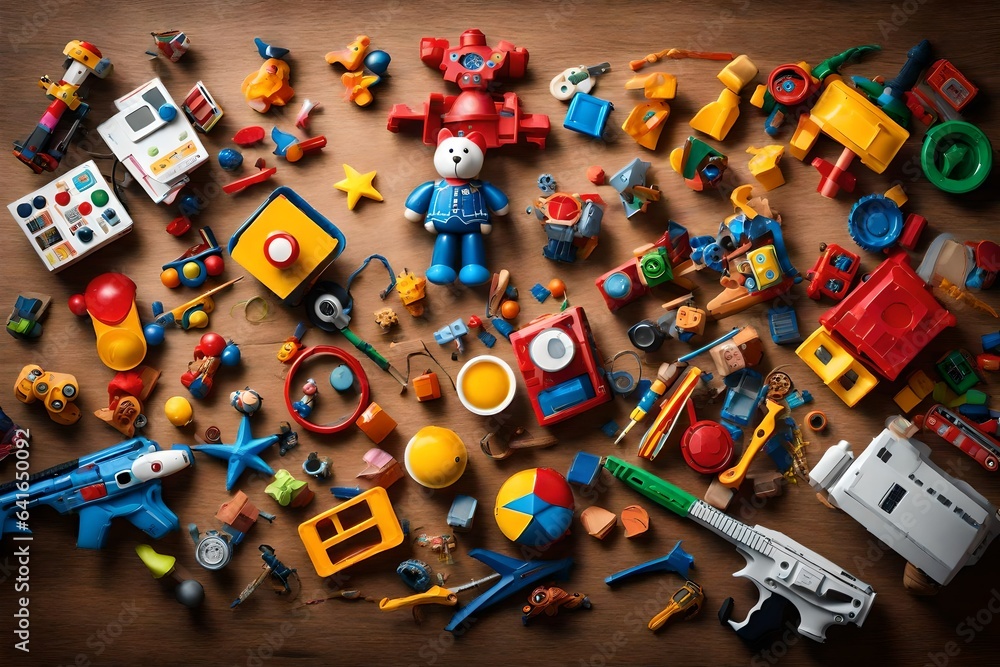 background with toys 4k HD Ultra High quality photo.