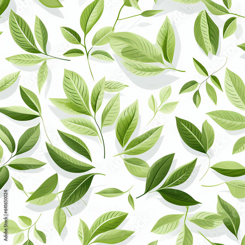 Watercolor seamless border - illustration with green leaves and branches, for wedding stationary, greetings, wallpapers,