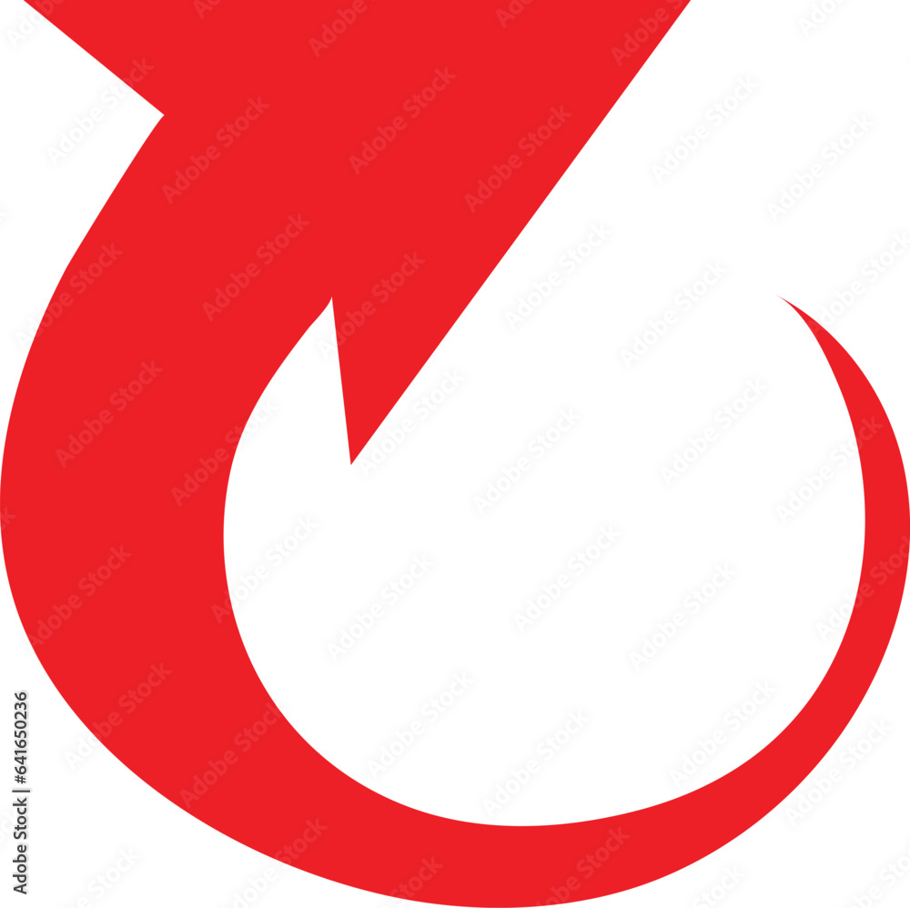 Red arrow symbol on white background. Arrows for app, website, social ...