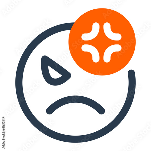 Angry emotion icon