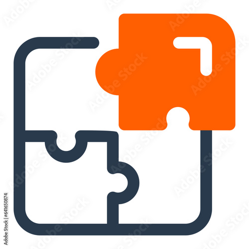 Puzzle mind icon