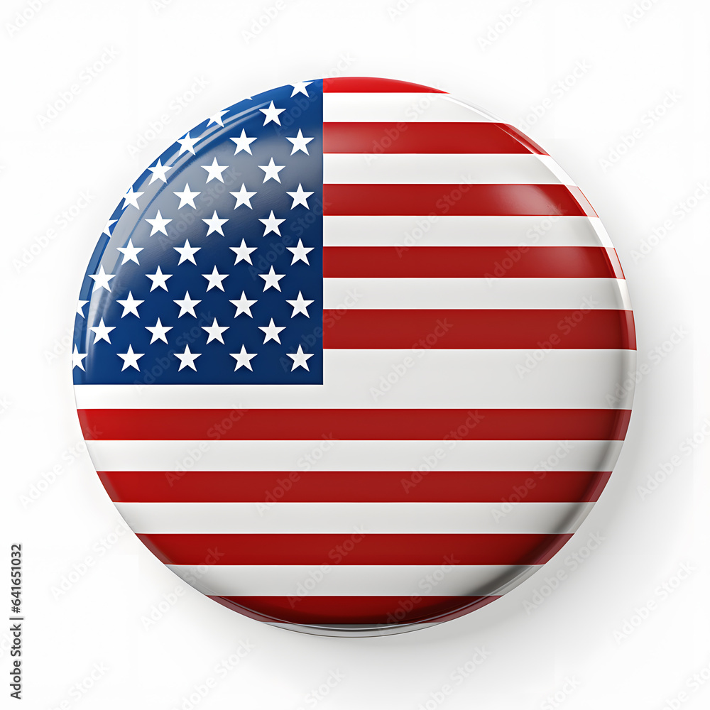 United States of America flag sphere isolated on white background. 3D rendering. United States of America flag sphere isolated on white background. 3D rendering.