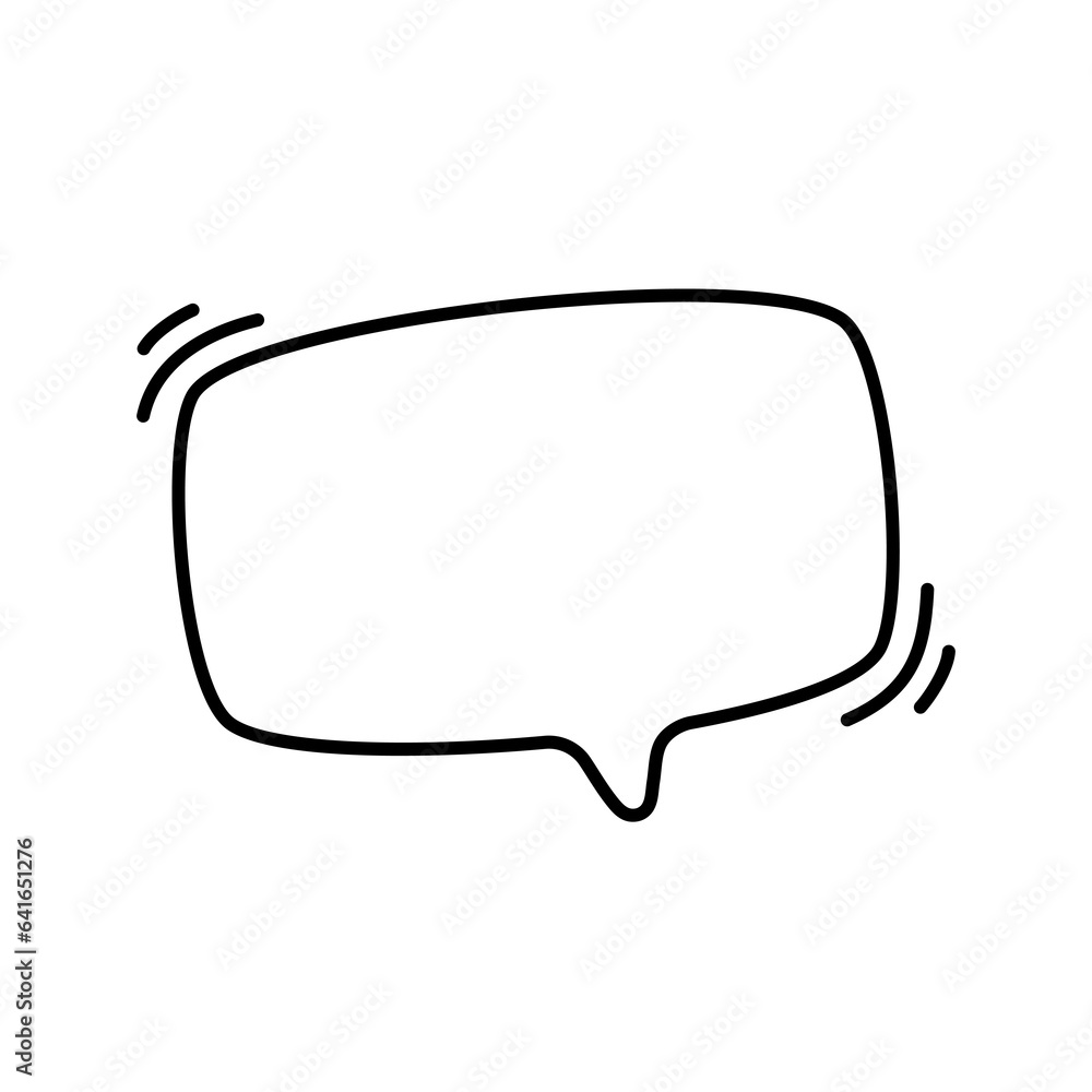 Hand drawn text box. Cute cartoon style talking dialogue. Hand drawn text box. Cute cartoon style talking dialogue.