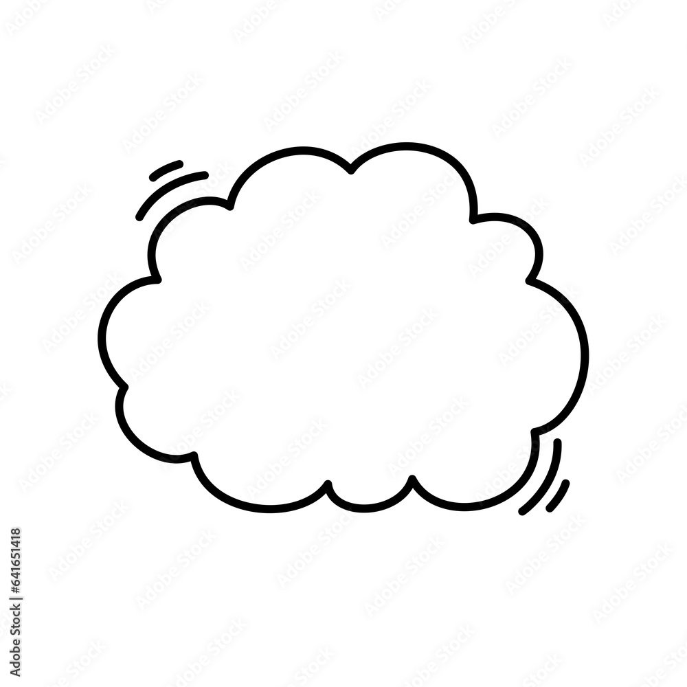 Hand drawn text box. Cute cartoon style talking dialogue. Hand drawn text box. Cute cartoon style talking dialogue.