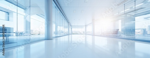 blue corridor in modern office building, legal AI