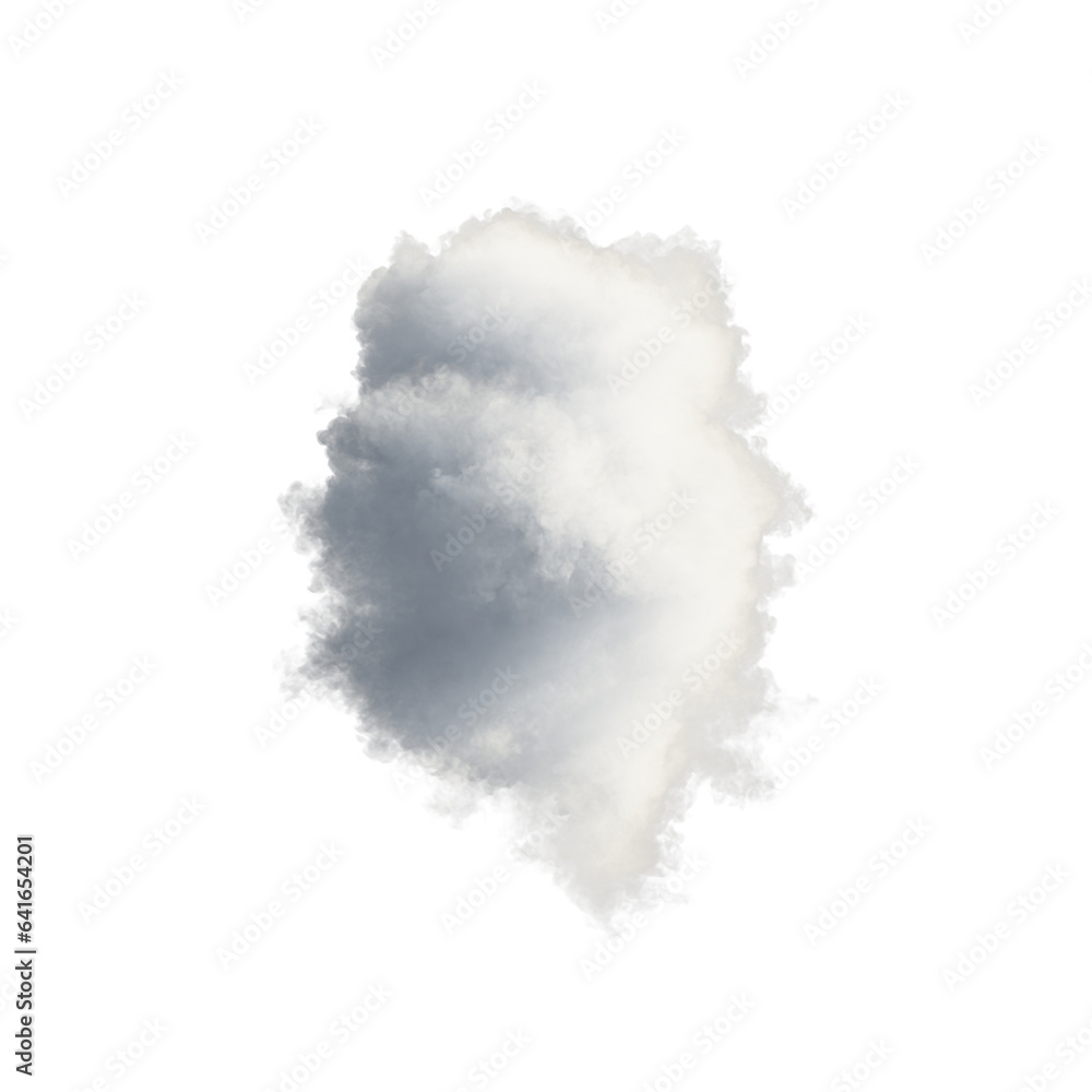 Cloud isolated transparent background 3d rendering
