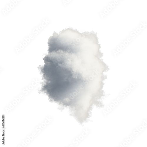 Cloud isolated transparent background 3d rendering 